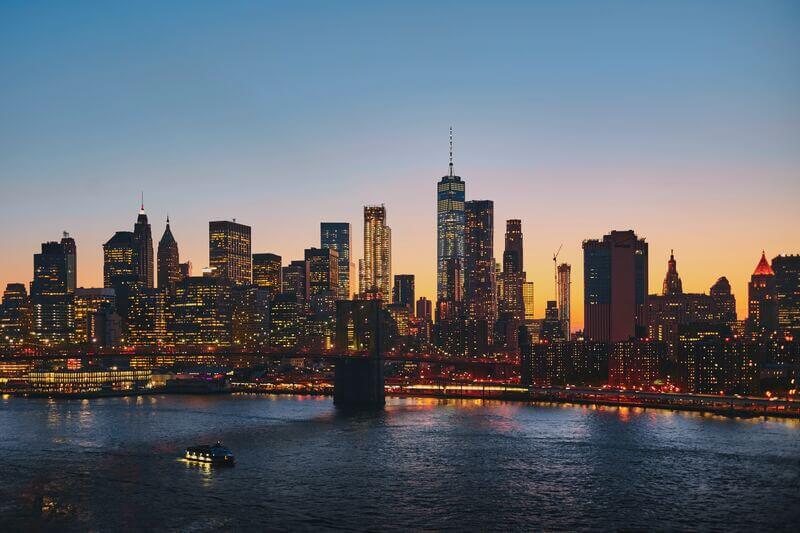 New York city nightfall